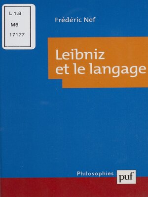 cover image of Leibniz et le langage